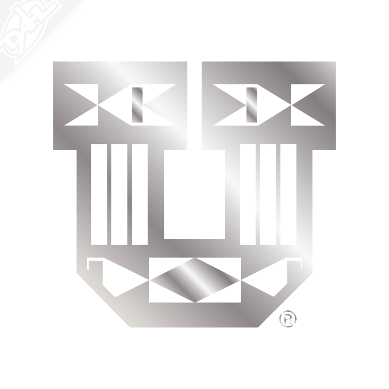 Ute Proud Block U Single Color Vinyl Decal