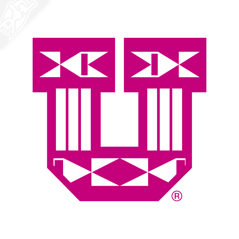 Ute Proud Block U Single Color Vinyl Decal