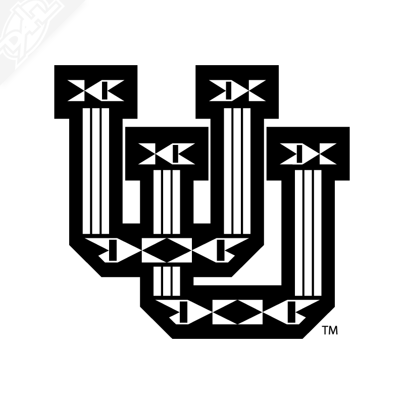 Ute Proud Interlocking UU Single Color Vinyl Decal