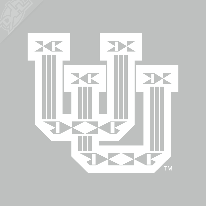 Ute Proud Interlocking UU Single Color Vinyl Decal