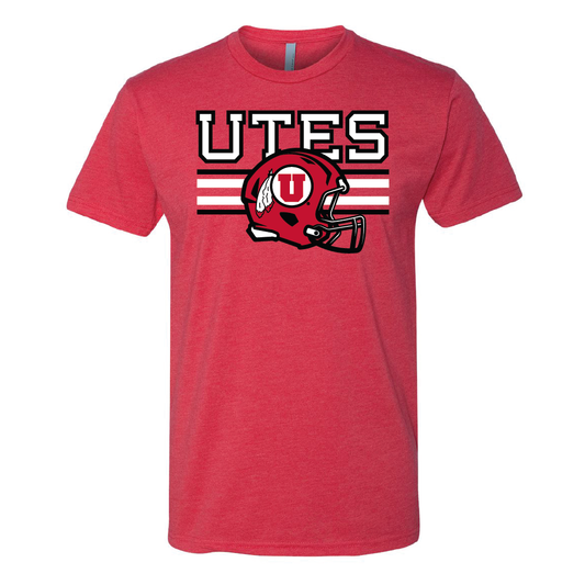 Utes W/New Circle and Feather Helmet Youth T-shirt