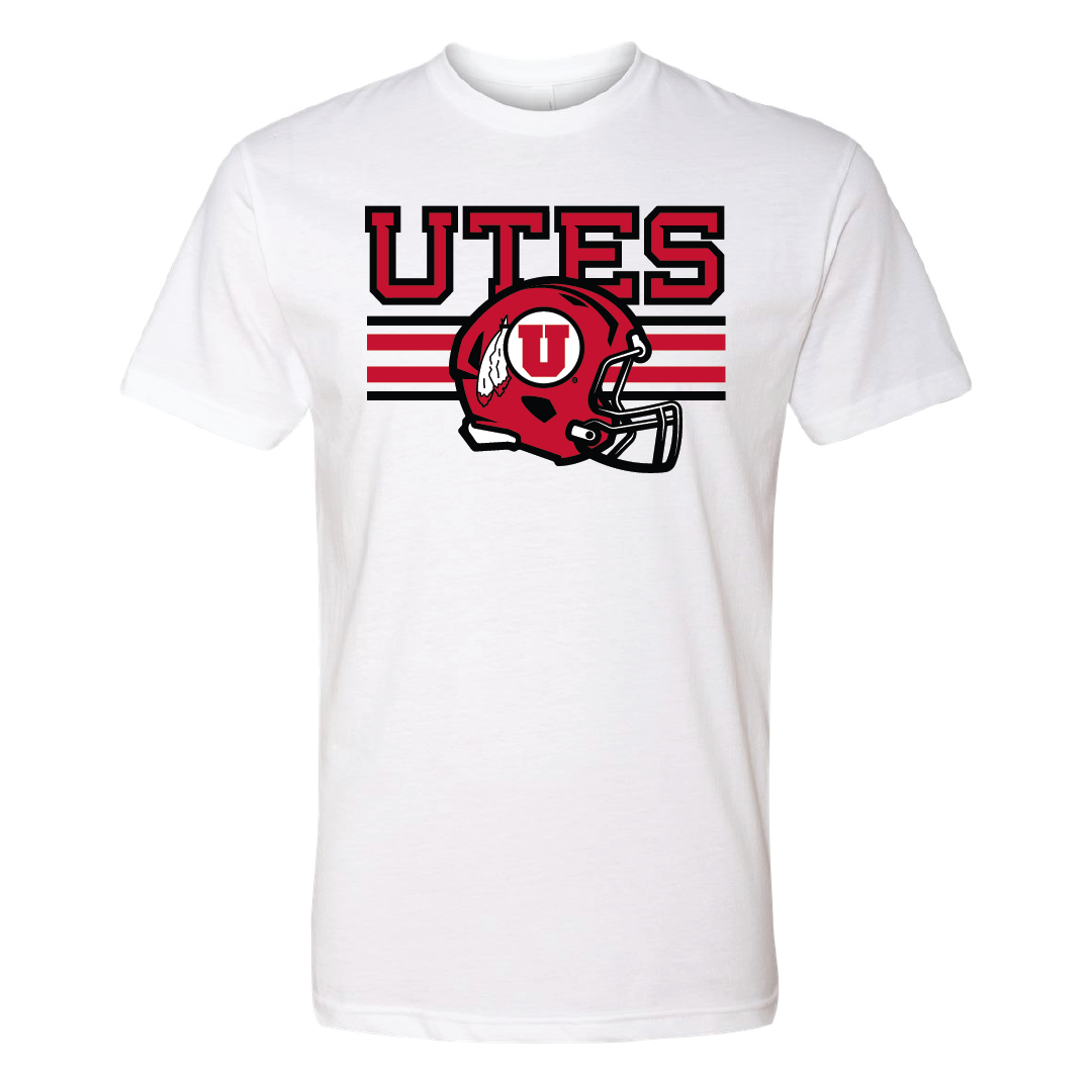 Utes W/New Circle and Feather Helmet Mens T-Shirt