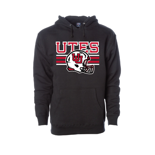 Utes  W/New UU Helmet  Embroidered Hoodie