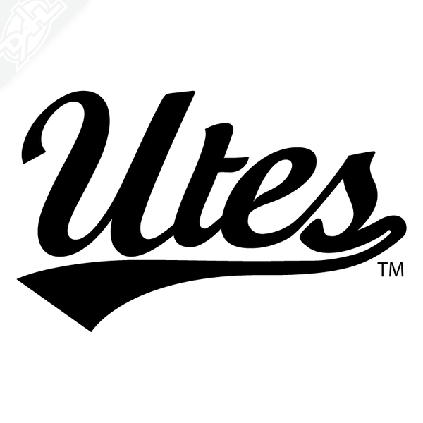 Utes Script Vinyl Decal