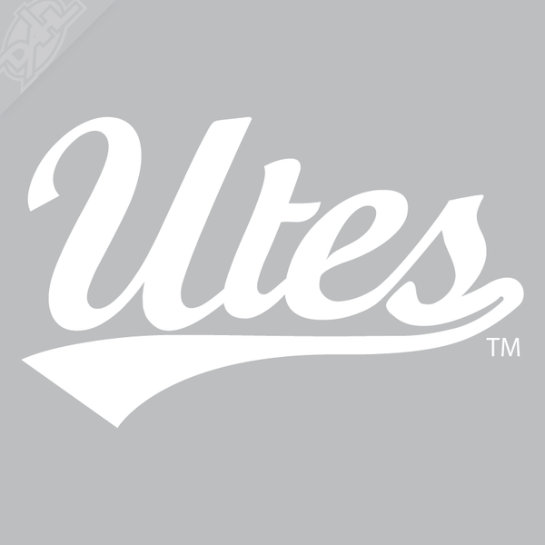 Utes Script Vinyl Decal