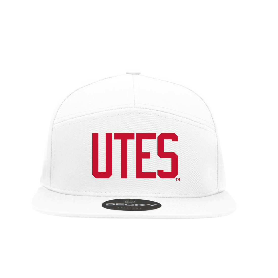 White 7 Panel  Snapback Hat