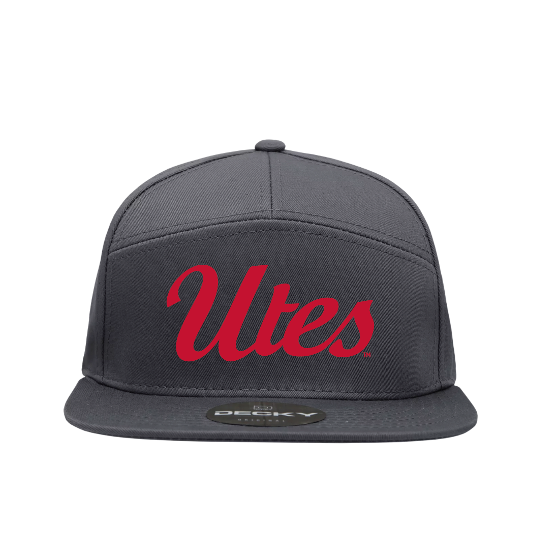 Gray 7 Panel  Snapback Hat