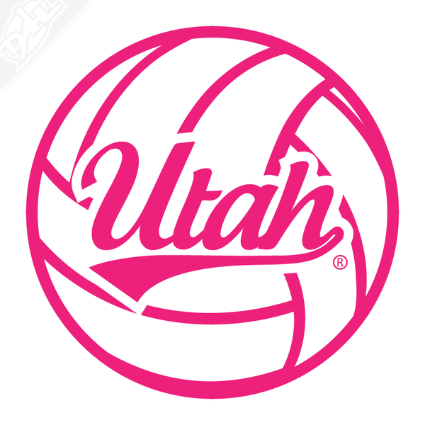 Utah Volley  Volleyball Vinyl Decal