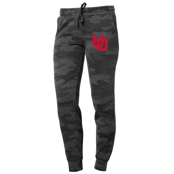 Women's Midweight Fleece Black Camo Joggers