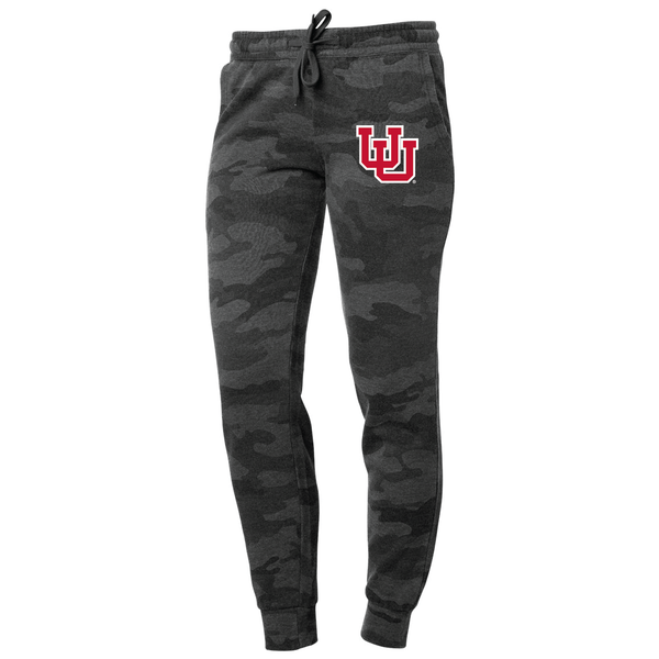 Women's Midweight Fleece Black Camo Joggers