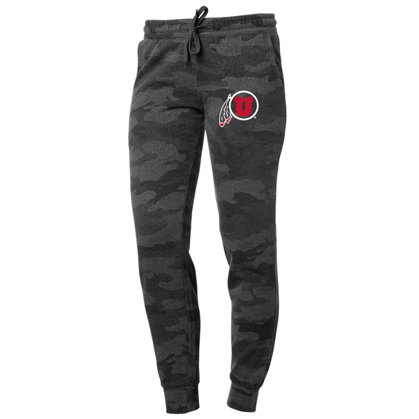 Women's Midweight Fleece Black Camo Joggers