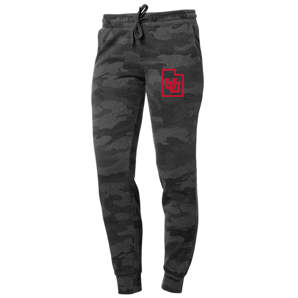 Women's Midweight Fleece Black Camo Joggers