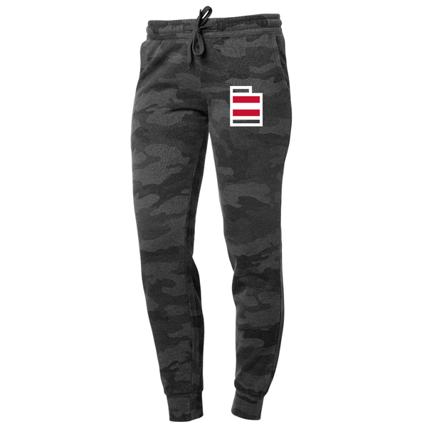 Women's Midweight Fleece Black Camo Joggers