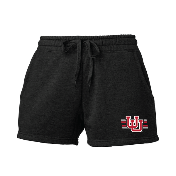 Women's Midweight Fleece Black Shorts