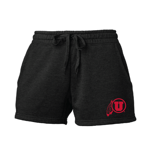 Women's Midweight Fleece Black Shorts