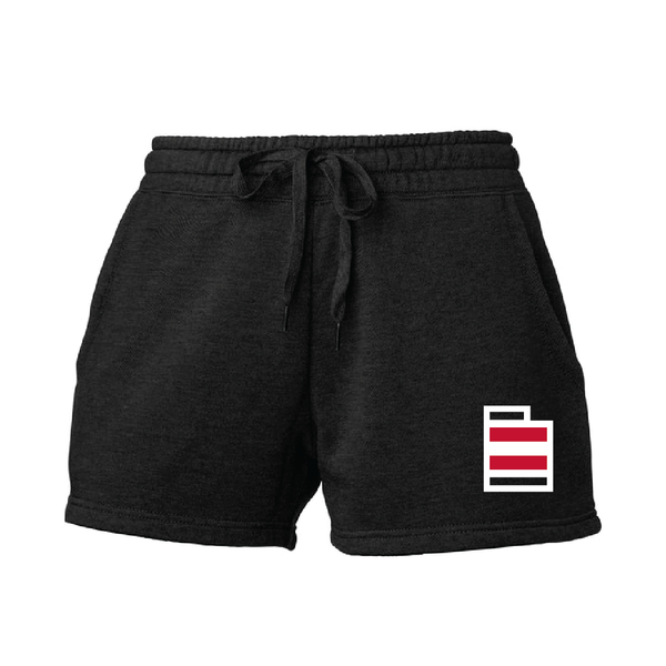 Women's Midweight Fleece Black Shorts