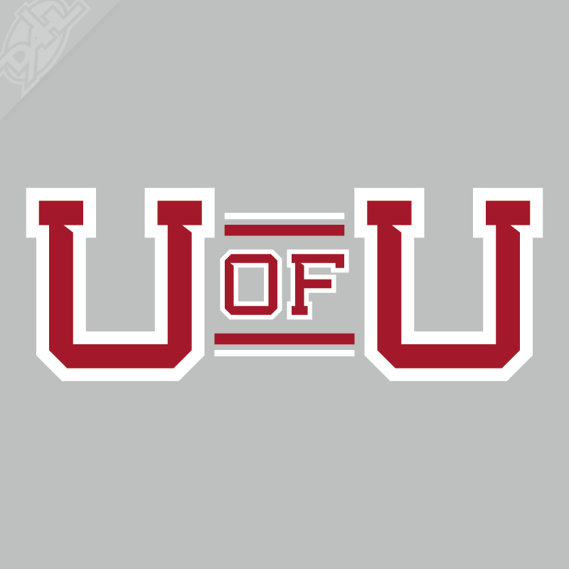 U of U 2 Color Vinyl Decal